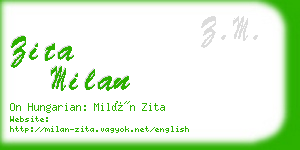 zita milan business card